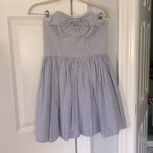 Jack Wills Hemsley Strapless Fine Stripe Dress size